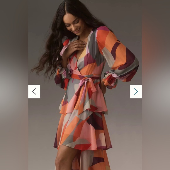 Anthropologie Plus Hutch Long-Sleeve V-Neck Wrap Maxi Dress - Picture 3 of 11